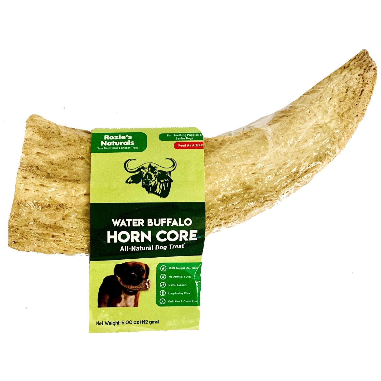 Water Buffalo Horn Core Dog Chews-2 Count-10 oz