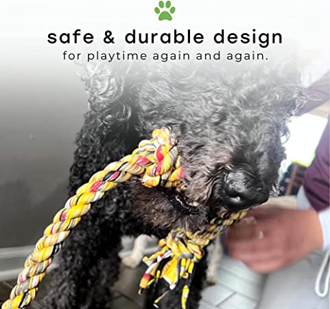 Large Upcycled Fabric Rope Dog Toy