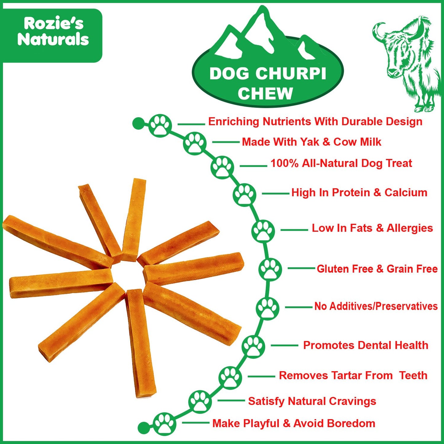 Yak Cheese Dog Chews-2 Count-5.5 oz