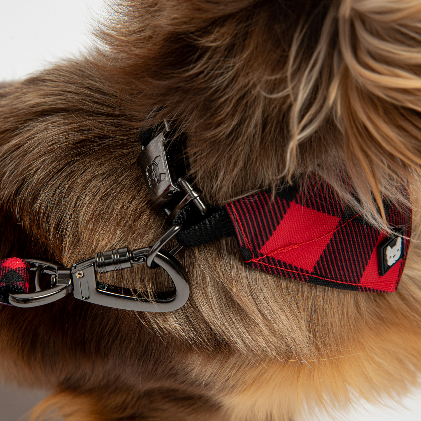 Waggy Bandana Dog Collar - Red Plaid