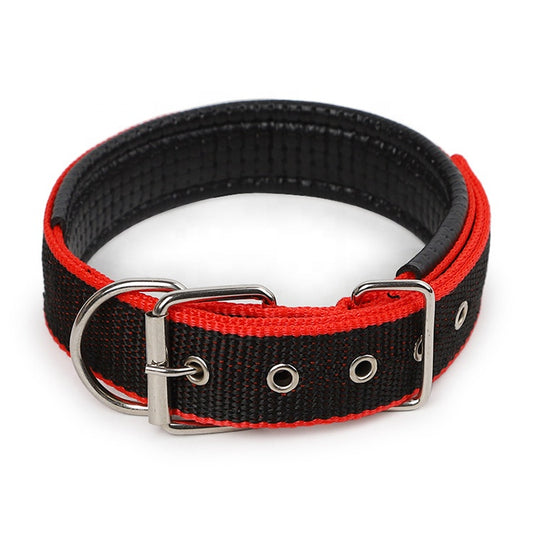 Durable Waggy Dog Collar - Red/Black