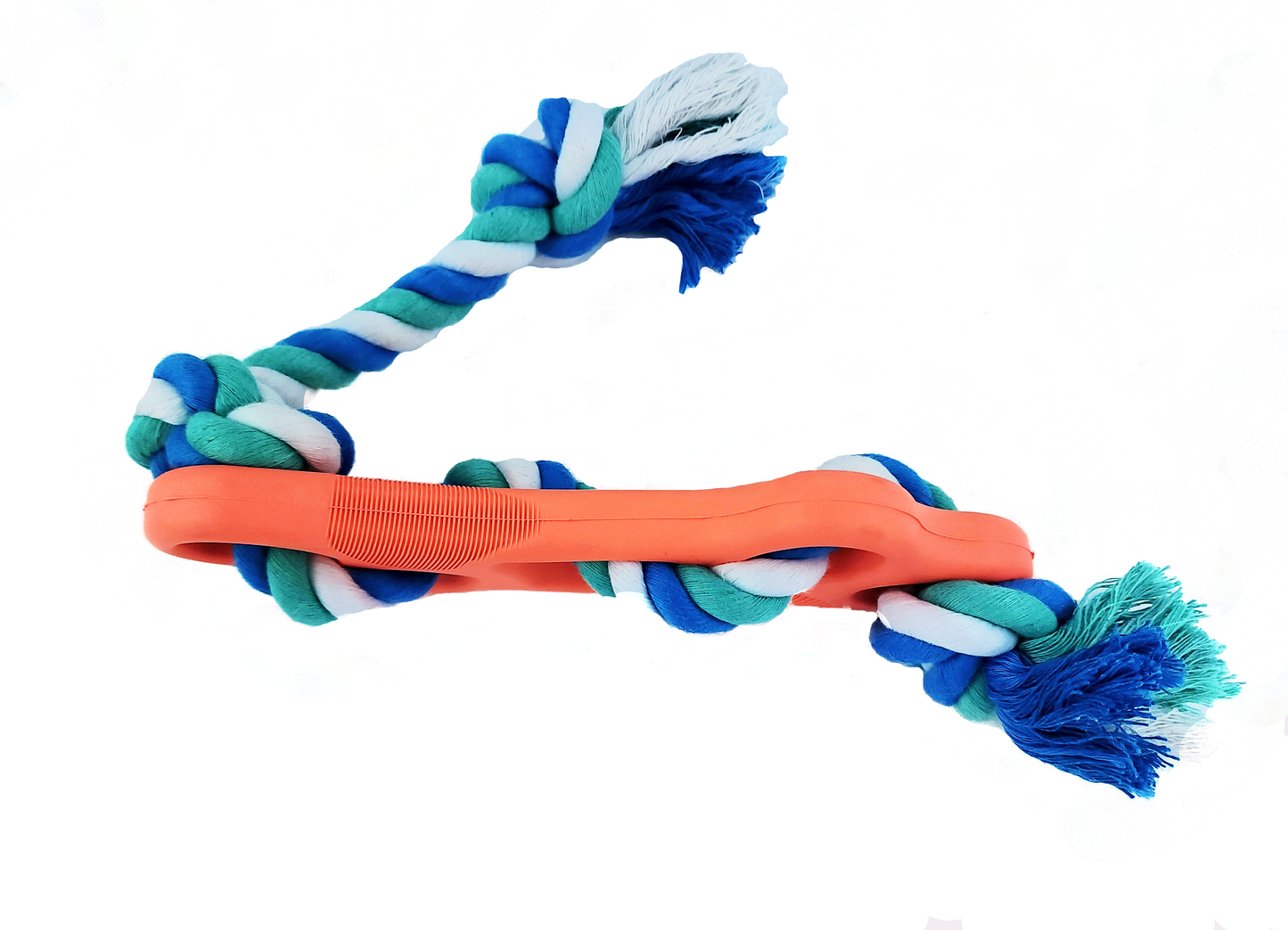 Rubber Bone Dog Chew Toy With Rope