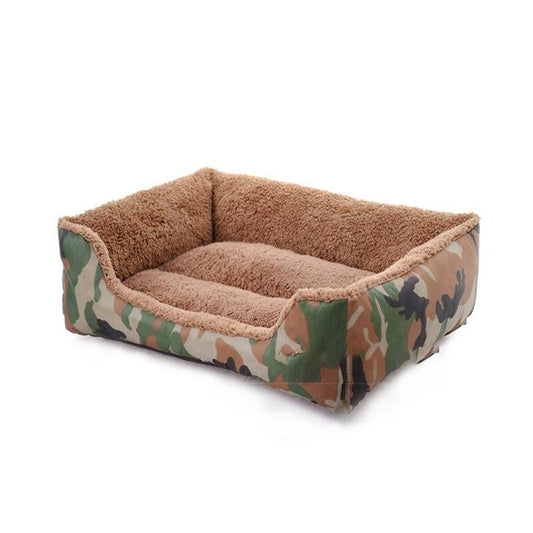 Dog Bed Military Style Camouflage Washable House Warm Mat